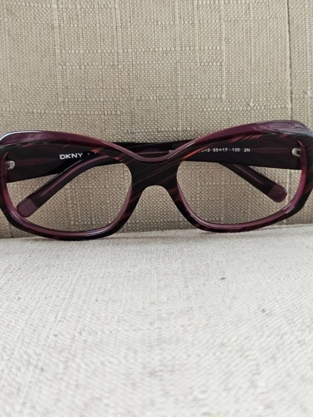 Vintage DKNY Women Eyeglasses Frame Purple/Brown Tone Eyewear Glasses DY4048